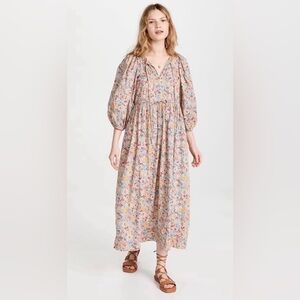 The Great. Floral Long Sleeve Maxi Dress Cottagecore 3/Large
